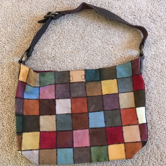 Lucky Brand Handbags - Beautiful patchwork suede bag.